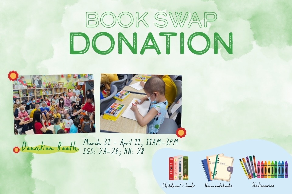 this is the image to demonstrate for the book donation activity, within the Book Swap event