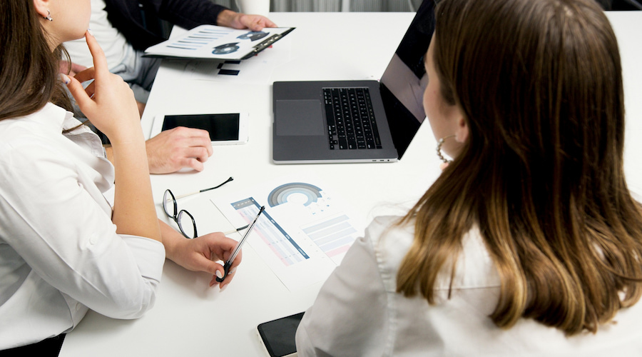 Business meeting with women